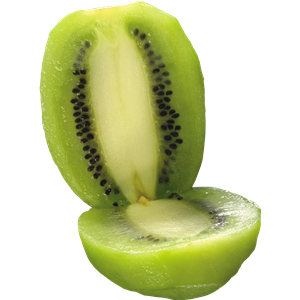 Green cutted kiwi PNG image-4020